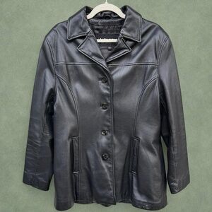 Wilson Black Leather Jacket for Women